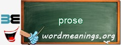 WordMeaning blackboard for prose